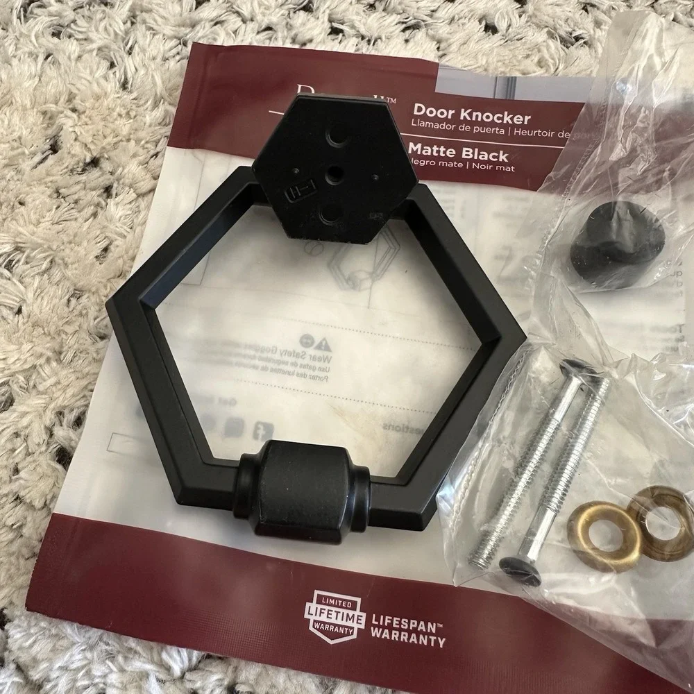 National Hardware N336-706 Powell Door Knocker, Matte‎ Black
